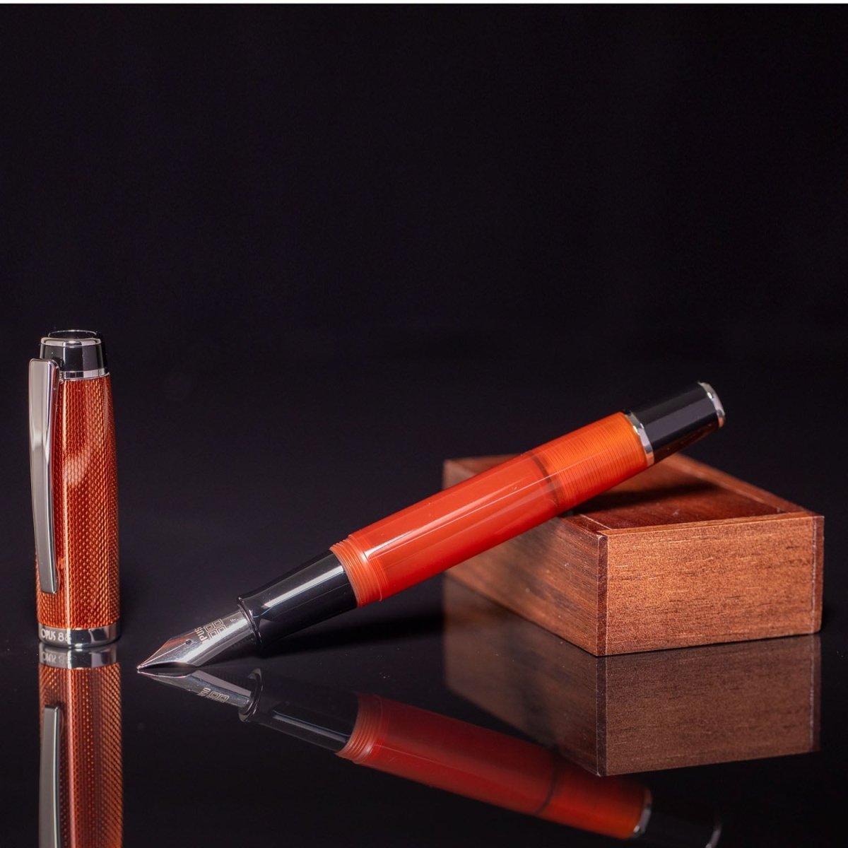 Opus 88 Opera Brown Dot Fountain pen - SCOOBOO - OP88_OPR_BRWDOT_FPEF_98041206_EF - Fountain Pen