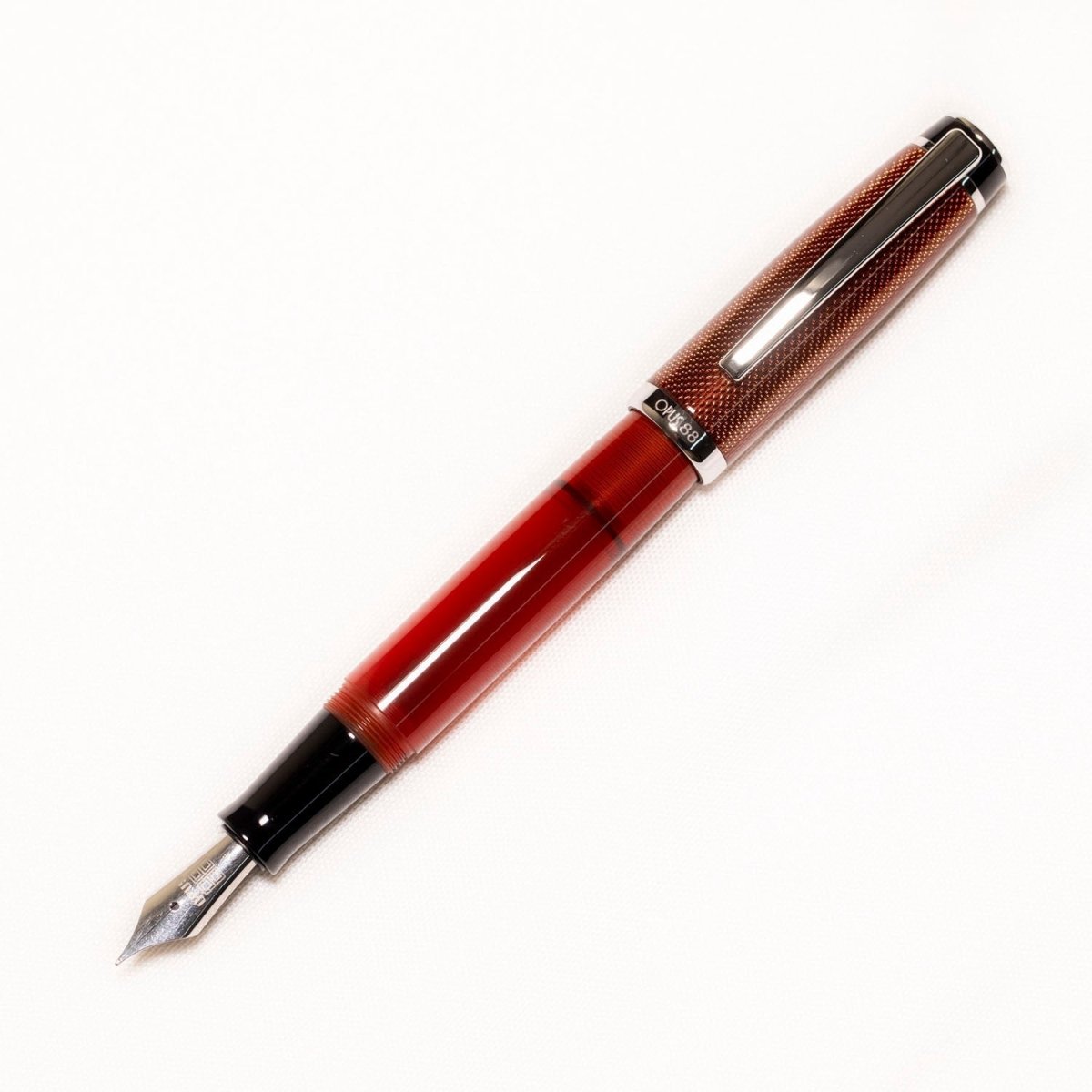 Opus 88 Opera Brown Dot Fountain pen - SCOOBOO - OP88_OPR_BRWDOT_FPEF_98041206_EF - Fountain Pen