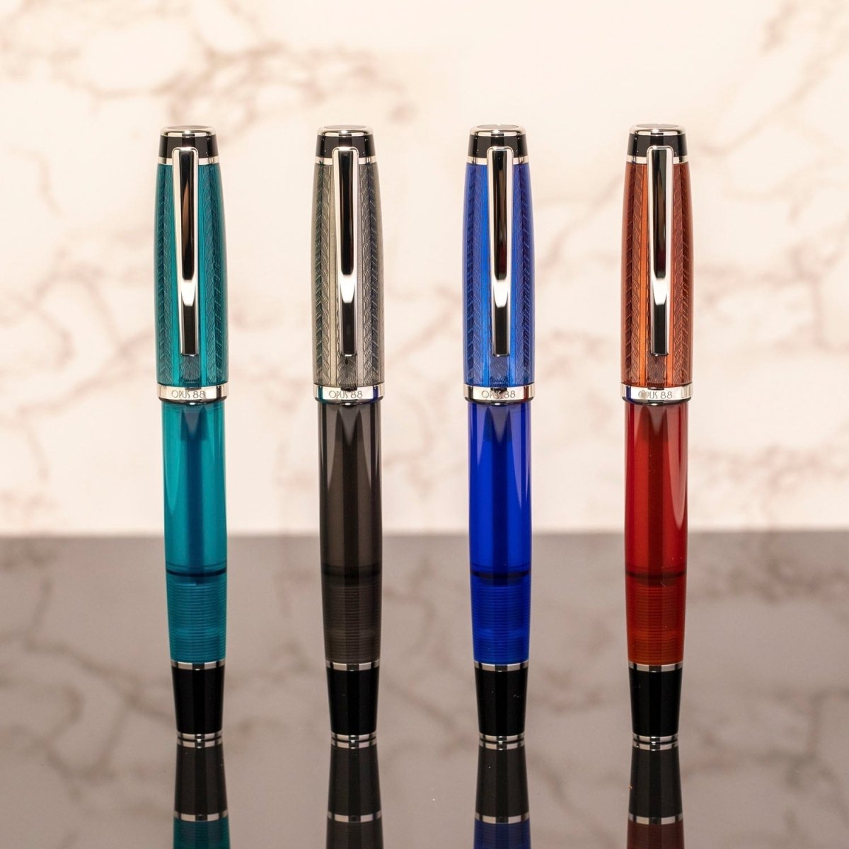 Opus 88 Opera Grey Arrow Fountain pen - SCOOBOO - Opus 88