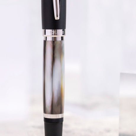 Opus 88 Shell Black Mother of Pearl Fountain pen - SCOOBOO - OP88_SHL_BLK_MOP_FPEF_98031502_EF - Fountain Pen