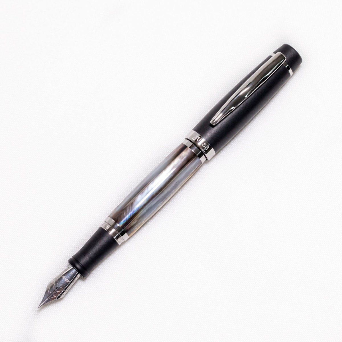 Opus 88 Shell Black Mother of Pearl Fountain pen - SCOOBOO - OP88_SHL_BLK_MOP_FPEF_98031502_EF - Fountain Pen