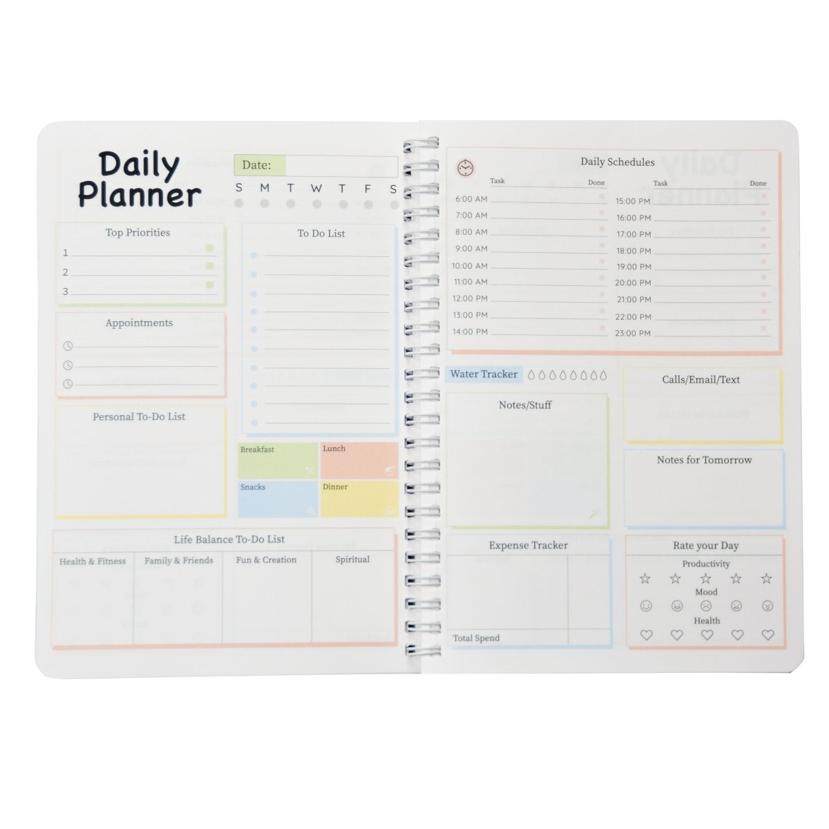 Papboo A5 Hardcover, Hardbound Daily Planner - SCOOBOO - DPSparkle - Planners