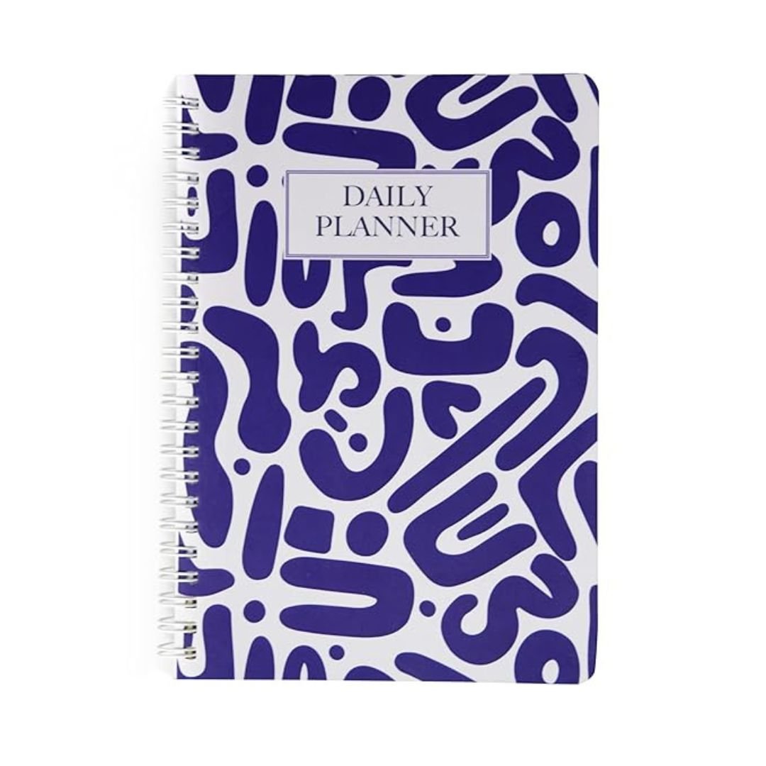 Papboo A5 Hardcover, Hardbound Daily Planner - SCOOBOO - DPBlue White - Planners