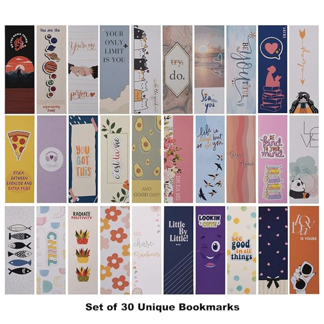 Papboo Designer Bookmark Pack of 30 - SCOOBOO - BKLetgo30 - Memo Blocks, Index & Bookmarks