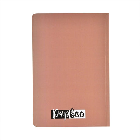 Papboo Plain Soft Bound Notebook A5 - SCOOBOO - Coffee P - Ruled