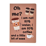 Papboo Plain Soft Bound Notebook A5 - SCOOBOO - Coffee P - Ruled