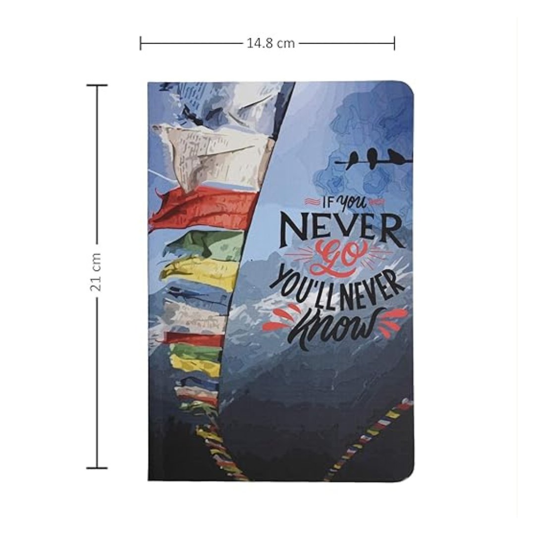 Papboo Plain Soft Bound Notebook A5 - SCOOBOO - Travel Flag P - Ruled