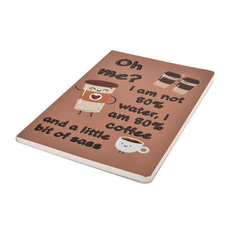 Papboo Ruled Soft Bound Notebook A5 - SCOOBOO - Coffee P - Ruled