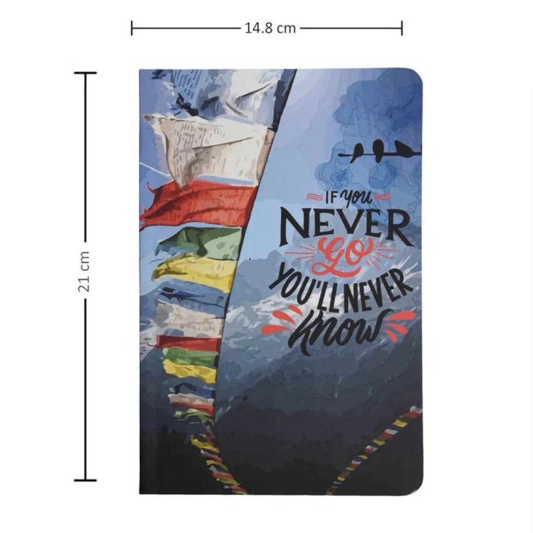 Papboo Ruled Soft Bound Notebook A5 - SCOOBOO - Travel Flag P - Ruled