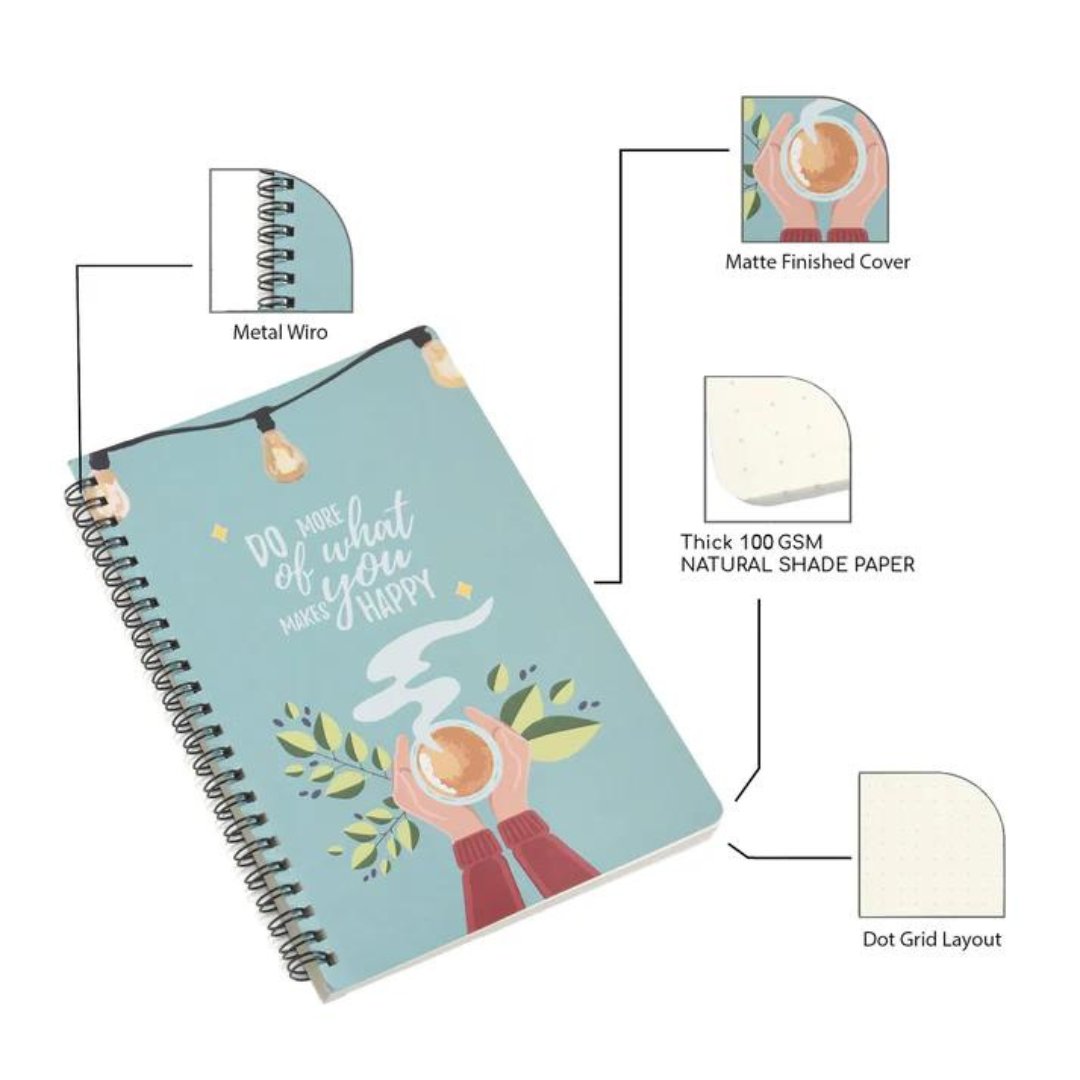 Papboo Spiral Wiro Notebook - SCOOBOO - DomoreWiro - Ruled