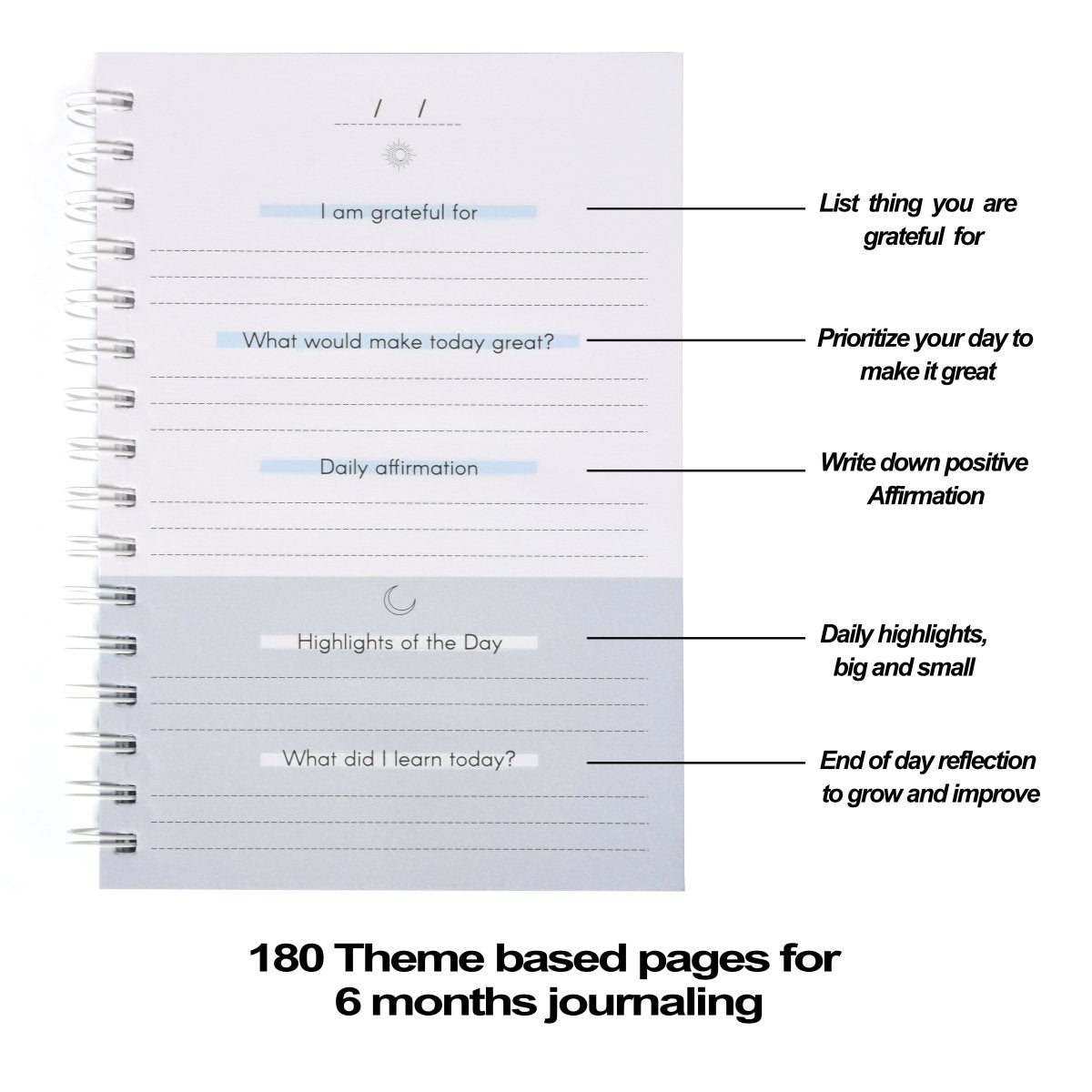 Papboo The Five - Minute Journals A5 - SCOOBOO - P5MJ - Journals