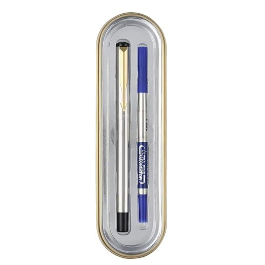 Parker Moments Vector Stainless Steel Reffilable Roller Ball Pen - SCOOBOO - 9000025350 - Roller Ball Pen