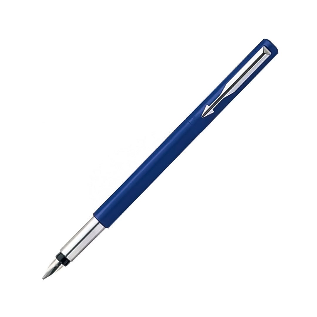 Parker Vector Standard Chrome Trim Calligraphy Fountain Pen With 4 ink Cartridges - SCOOBOO - 9000017372 - Fountain Pen