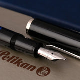 Pelikan Classic M205 Blue Marbled Fountain Pen - SCOOBOO - PEP_CLC_M205_BLUMRB_FPEF_801904 - Fountain Pen