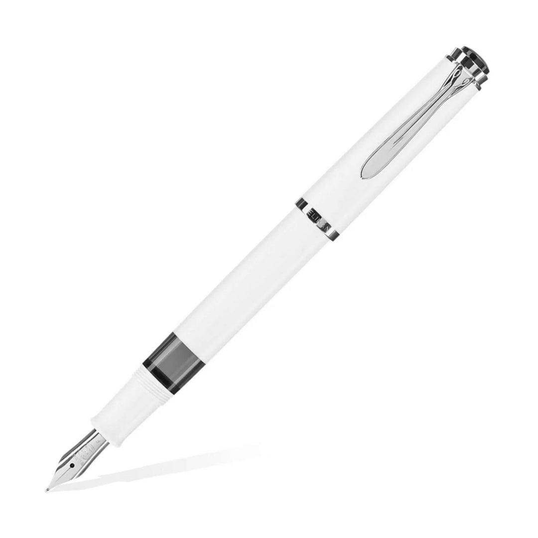 Pelikan Classic M205 White Fountain Pen - SCOOBOO - PEP_CLC_M205_WHT_FPEF_817585 - Fountain Pen