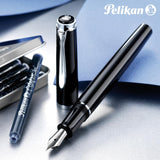 Pelikan Classic P205 Black Fountain Pen - SCOOBOO - PEP_CLC_P205_BLK_FPEF_930651 - Fountain Pen