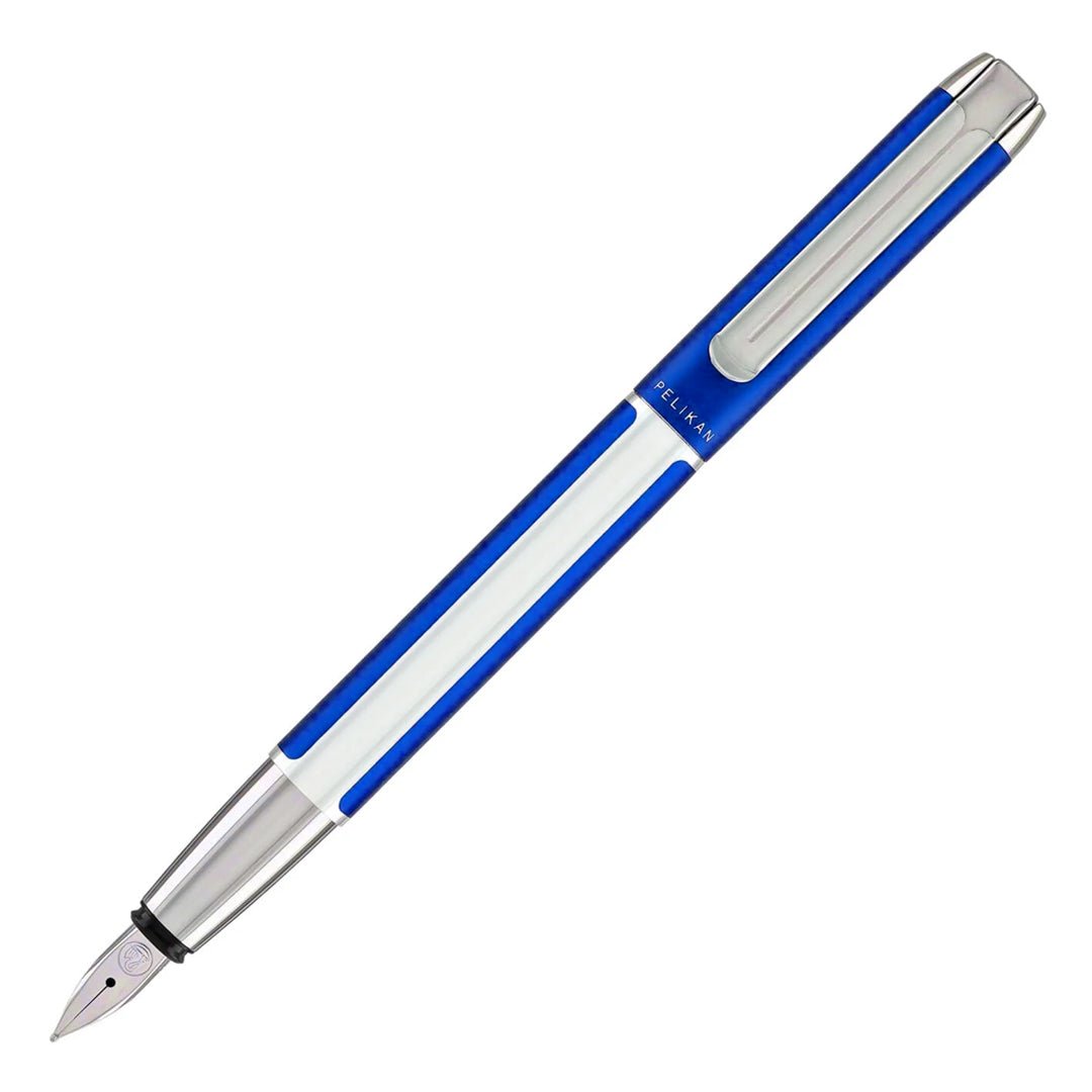 Pelikan Pura P40 Blue/Silver Fountain Pen - SCOOBOO - PEP_PUR_P40_BLUSLV_FPEF_954966 - Fountain Pen