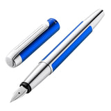 Pelikan Pura P40 Blue/Silver Fountain Pen - SCOOBOO - PEP_PUR_P40_BLUSLV_FPEF_954966 - Fountain Pen