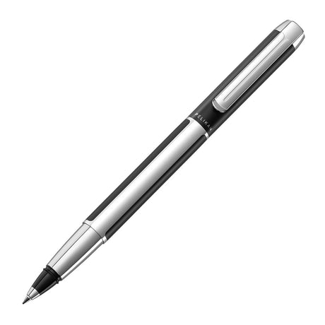 Pelikan Pura R40 Black/Silver Roller Ball Pen - SCOOBOO - PEP_PUR_R40_BLKSLV_RB_904441 - Roller Ball Pen