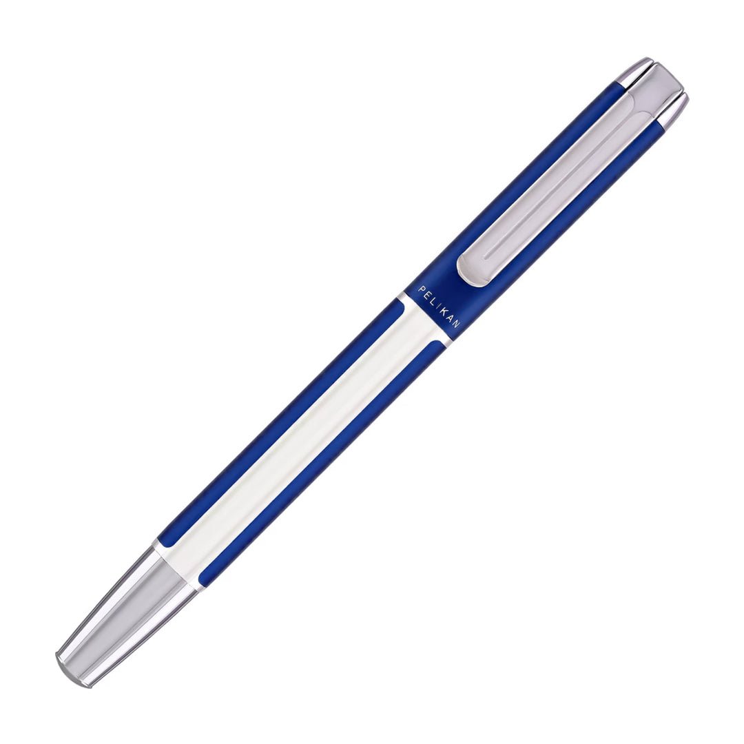 Pelikan Pura R40 Blue/Silver Roller Ball Pen - SCOOBOO - PEP_PUR_R40_BLUSLV_RB_955013 - Roller Ball Pen