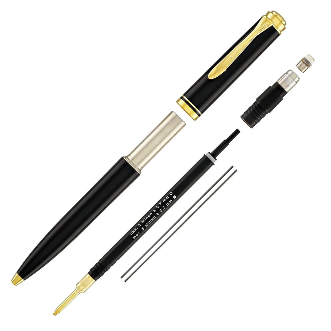 Pelikan Souveran D600 Black Mechanical Pencil (0.7 MM) 979633 - SCOOBOO - PEP_SVRN_D600_BLK_MP07_979633 - Mechanical Pencil