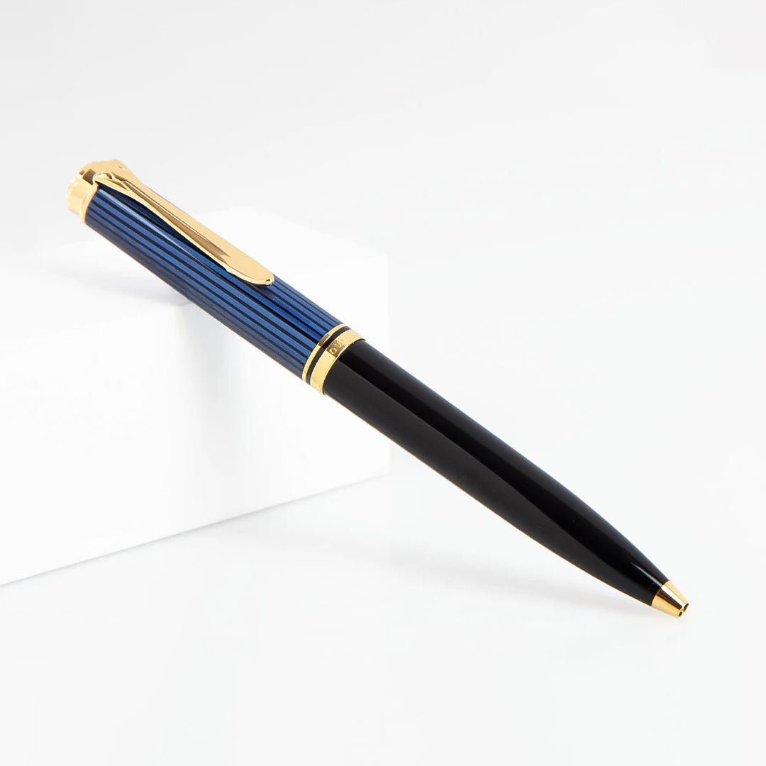 Pelikan Souveran K600 Black/Blue Ballpoint Pen 988378 - SCOOBOO - PEP_SVRN_K600_BLKBLU_BP_988378 - Ball Pen