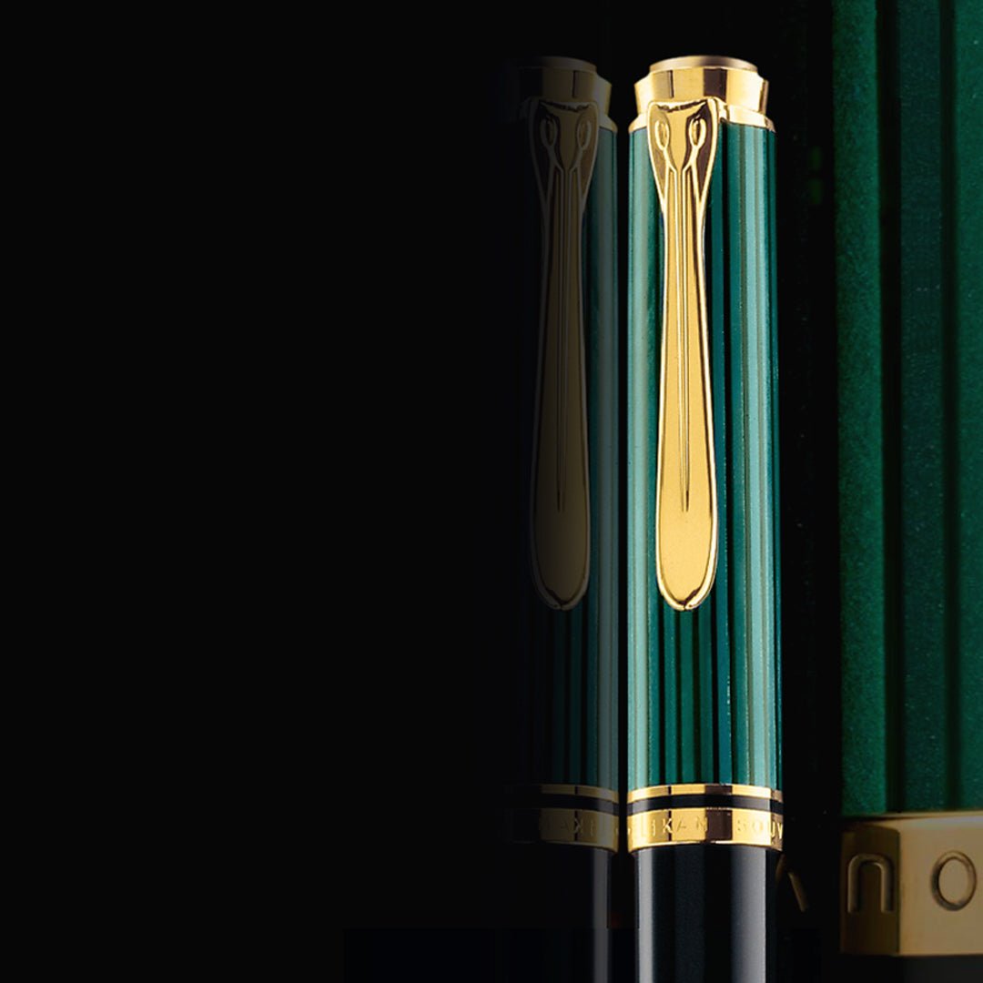 Pelikan Souveran K600 Black/Green Ballpoint Pen 979518 - SCOOBOO - PEP_SVRN_K600_BLKGRN_BP_979518 - Ball Pen