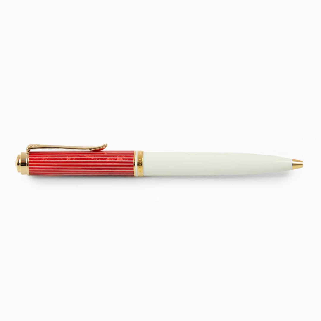 Pelikan Souveran K600 Red/White Ballpoint Pen 823135 (Special Edition) - SCOOBOO - PEP_SVRN_K600_REDWHT_BP_823135 - Ball Pen