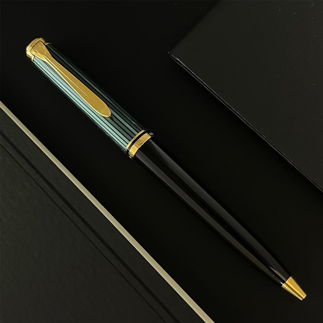 Pelikan Souveran K800 Black/Green Ballpoint Pen 987834 - SCOOBOO - PEP_SVRN_K800_BLKGRN_BP_987834 - Ball Pen