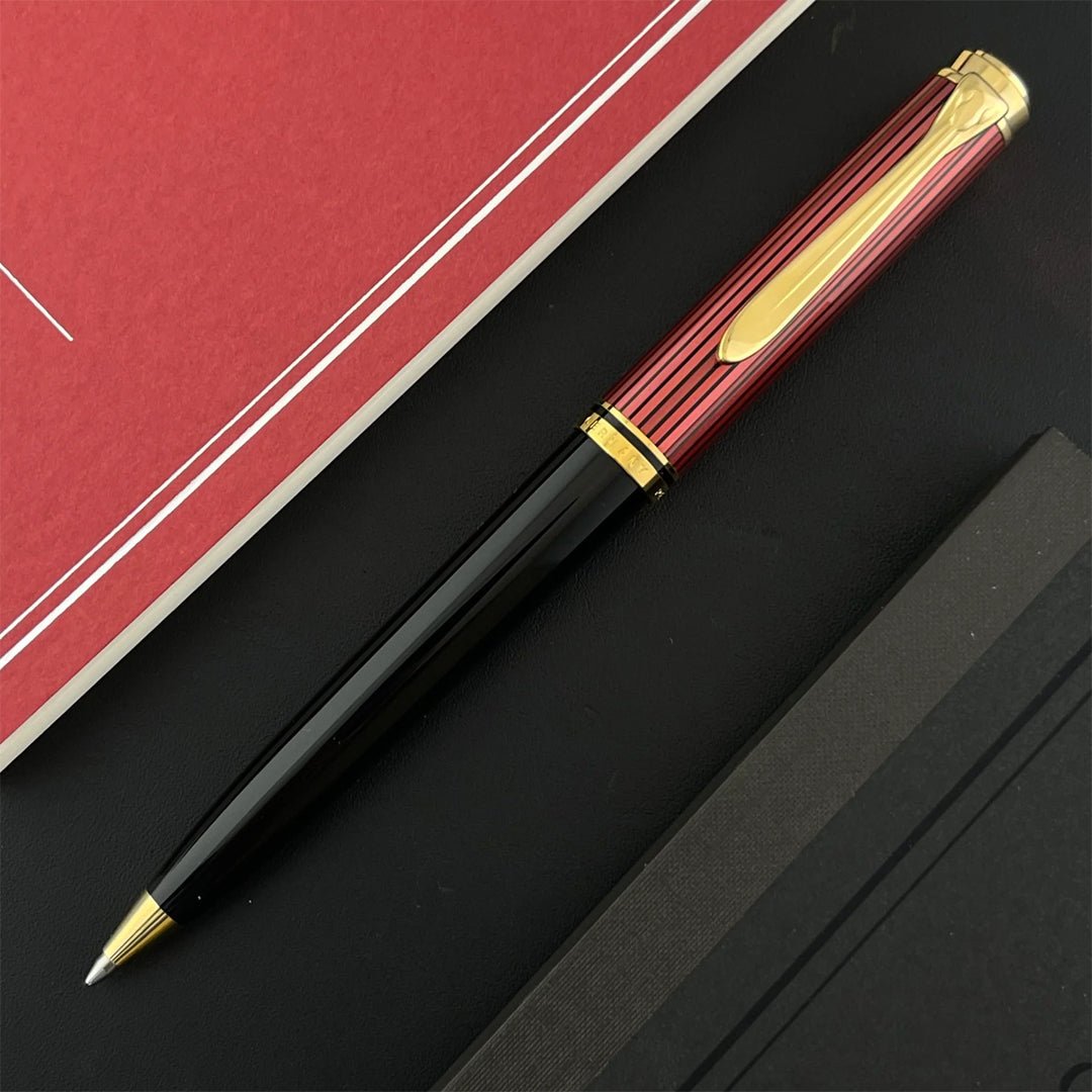 Pelikan Souveran K800 Black/Red Ballpoint Pen - SCOOBOO - PEP_SVRN_K800_BLKRED_BP_816595 - Ball Pen