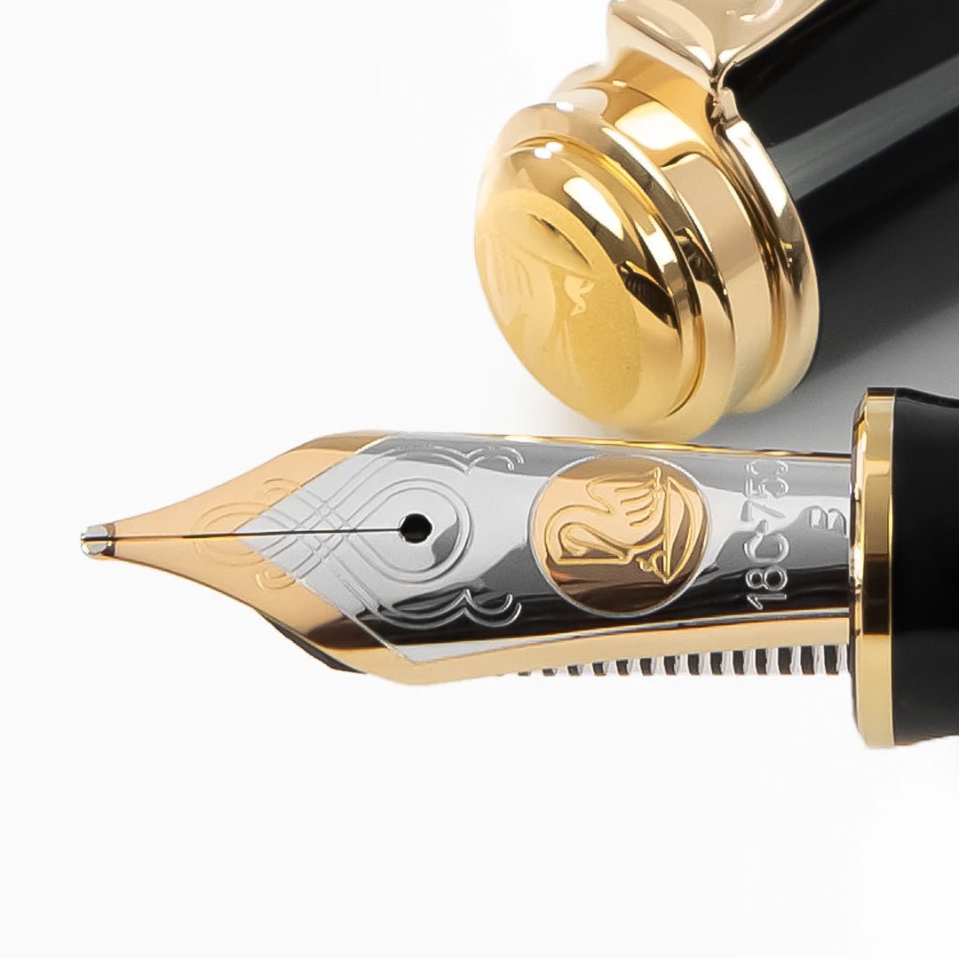 Pelikan Souveran M1000 Black Fountain Pen - SCOOBOO - PEP_SVRN_M1000_BLK_FPEF_987370 - Fountain Pen