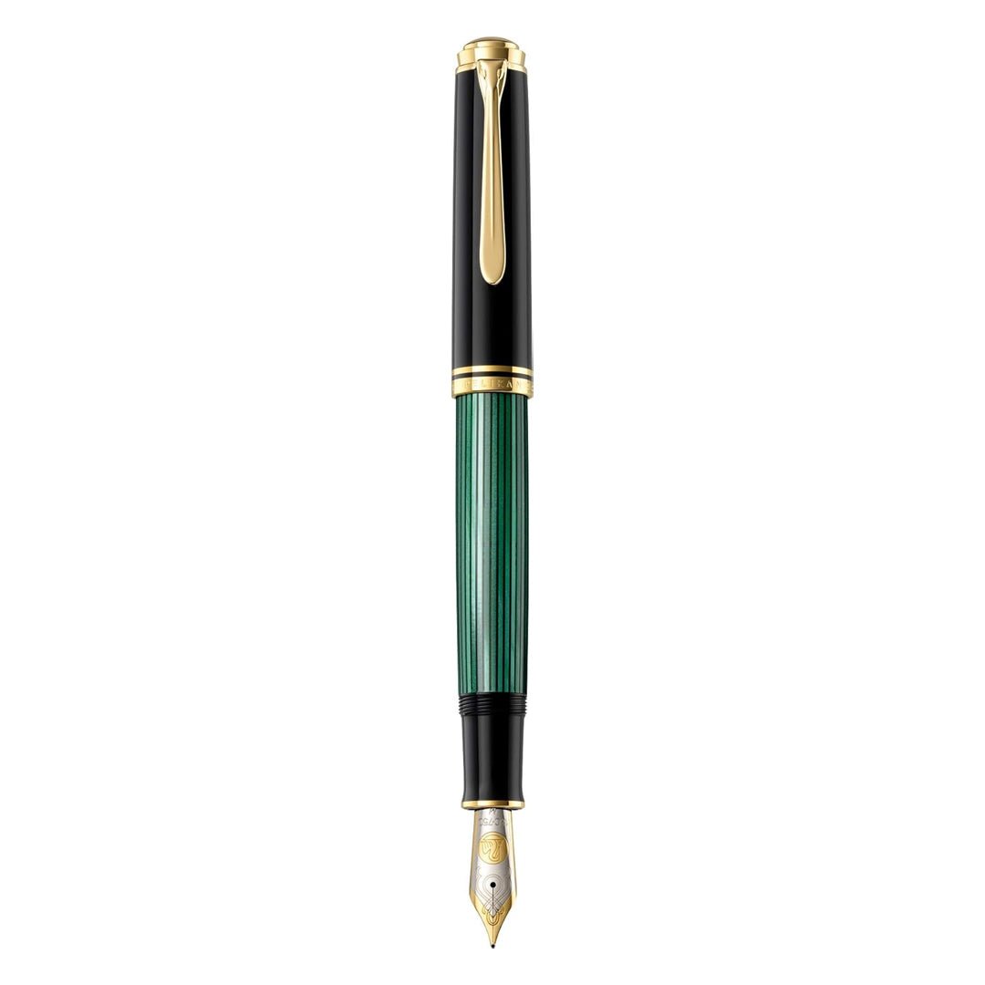 Pelikan Souveran M1000 Black/Green Fountain Pen - SCOOBOO - Pelikan
