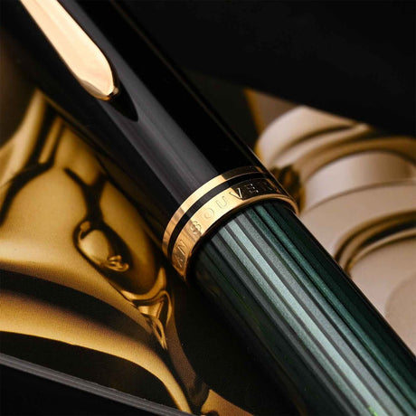 Pelikan Souveran M1000 Black/Green Fountain Pen - SCOOBOO - PEP_SVRN_M1000_BLKGRN_FPEF_987578 - Fountain Pen