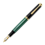 Pelikan Souveran M1000 Black/Green Fountain Pen - SCOOBOO - PEP_SVRN_M1000_BLKGRN_FPEF_987578 - Fountain Pen