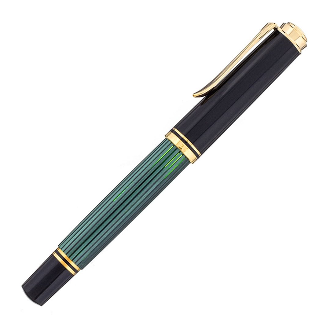 Pelikan Souveran M400 Black/Green Fountain Pen - SCOOBOO - PEP_SVRN_M400_BLKGRN_FPEF_985796 - Fountain Pen