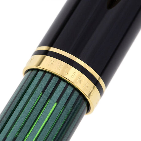 Pelikan Souveran M400 Black/Green Fountain Pen - SCOOBOO - PEP_SVRN_M400_BLKGRN_FPEF_985796 - Fountain Pen