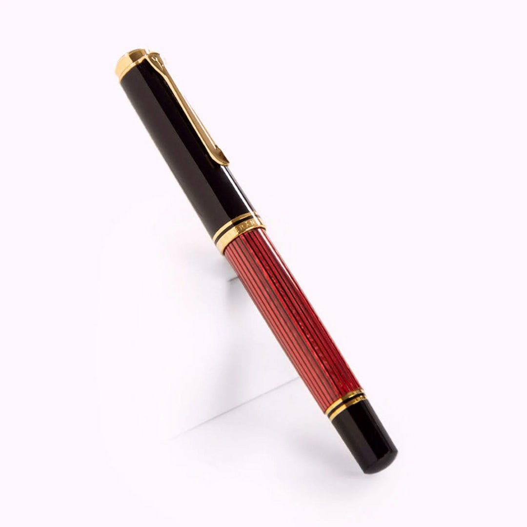 Pelikan Souveran M400 Black/Red Fountain Pen - SCOOBOO - PEP_SVRN_M400_BLKRED_FPEF_925131 - Fountain Pen