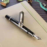 Pelikan Souveran M405 Black Fountain Pen - SCOOBOO - PEP_SVRN_M405_BLK_FPEF_924548 - Fountain Pen