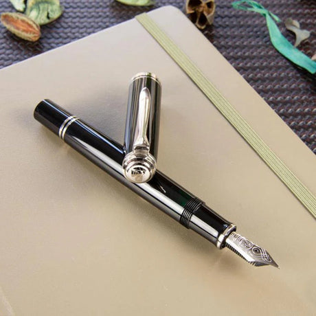 Pelikan Souveran M405 Black Fountain Pen - SCOOBOO - PEP_SVRN_M405_BLK_FPEF_924548 - Fountain Pen