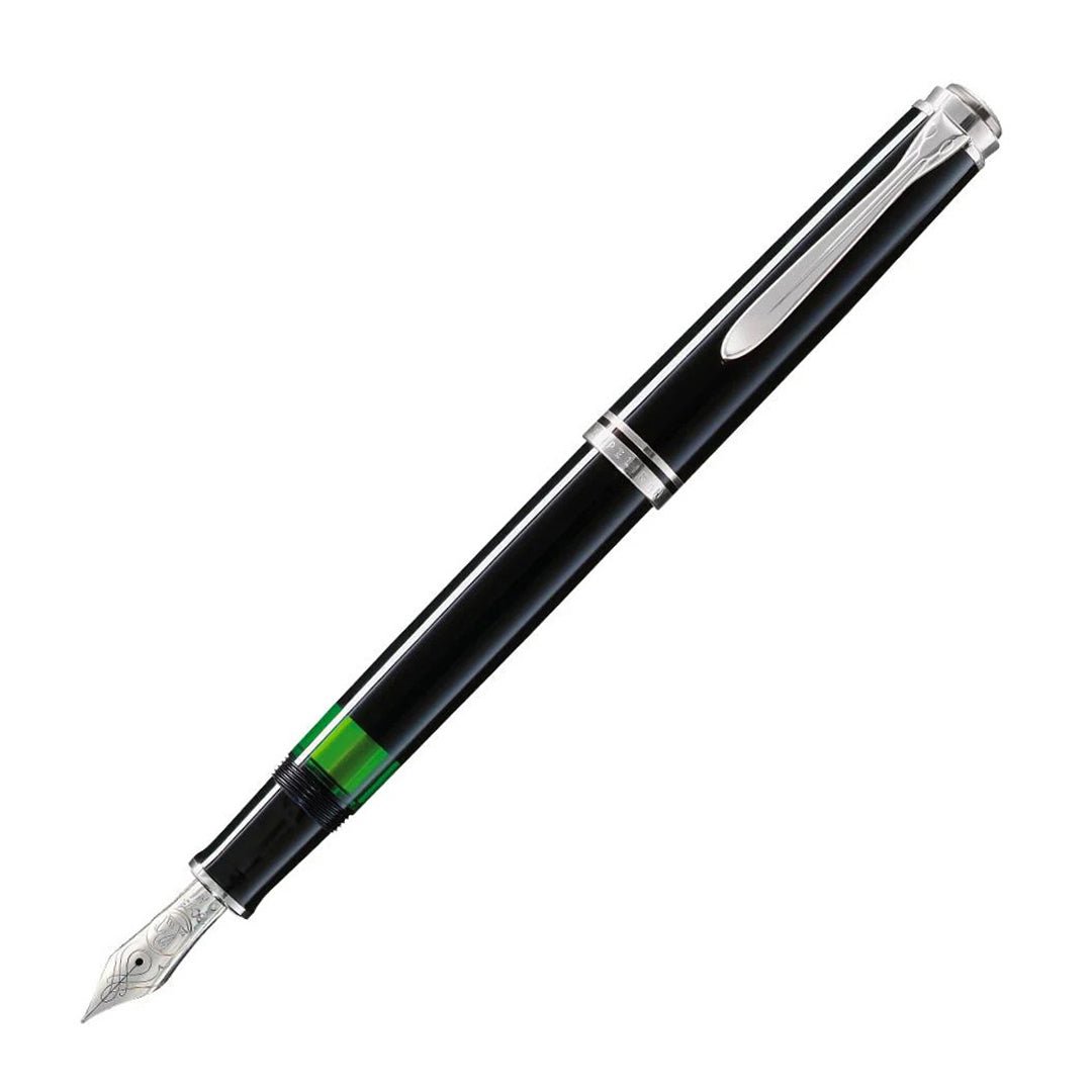 Pelikan Souveran M405 Silver/White Fountain Pen - SCOOBOO - Pelikan