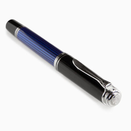 Pelikan Souveran M405 Black/Blue Fountain Pen - SCOOBOO - PEP_SVRN_M405_BLKBLU_FPEF_932772 - Fountain Pen