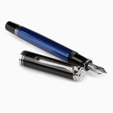 Pelikan Souveran M405 Black/Blue Fountain Pen - SCOOBOO - PEP_SVRN_M405_BLKBLU_FPEF_932772 - Fountain Pen