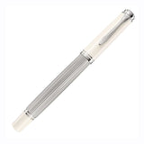 Pelikan Souveran M405 Silver/White Fountain Pen - SCOOBOO - PEP_SVRN_M405SE_SLVWHT_FPEF_815451 - Fountain Pen