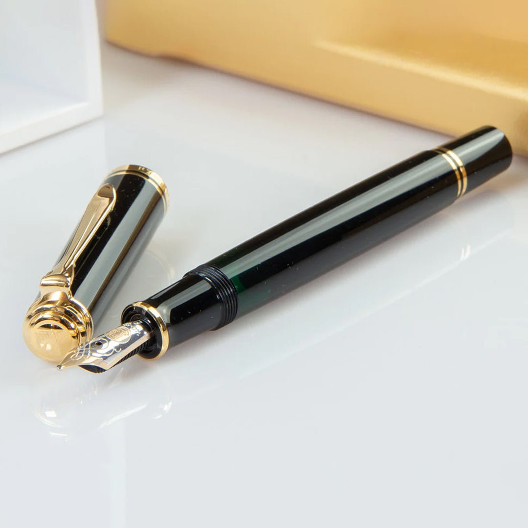 Pelikan Souveran M600 Black Fountain Pen - SCOOBOO - PEP_SVRN_M600_BLK_FPEF_979542 - Fountain Pen