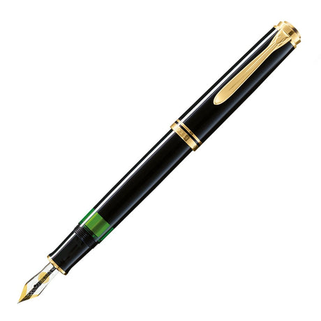 Pelikan Souveran M600 Black Fountain Pen - SCOOBOO - PEP_SVRN_M600_BLK_FPEF_979542 - Fountain Pen