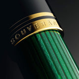 Pelikan Souveran M600 Black/Green Fountain Pen - SCOOBOO - PEP_SVRN_M600_BLKGRN_FPEF_979435 - Fountain Pen