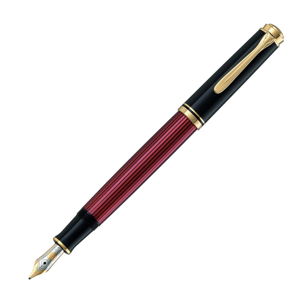 Pelikan Souveran M600 Black/Red Fountain Pen - SCOOBOO - PEP_SVRN_M600_BLKRED_FPEF_928903 - Fountain Pen