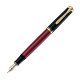 Pelikan Souveran M600 Black/Red Fountain Pen - SCOOBOO - PEP_SVRN_M600_BLKRED_FPEF_928903 - Fountain Pen