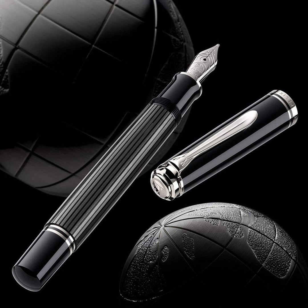 Pelikan Souveran M605 Stresemann Anthracite Fountain Pen - SCOOBOO - PEP_SVRN_M605_STR_ANTH_FPEF_813556 - Fountain Pen