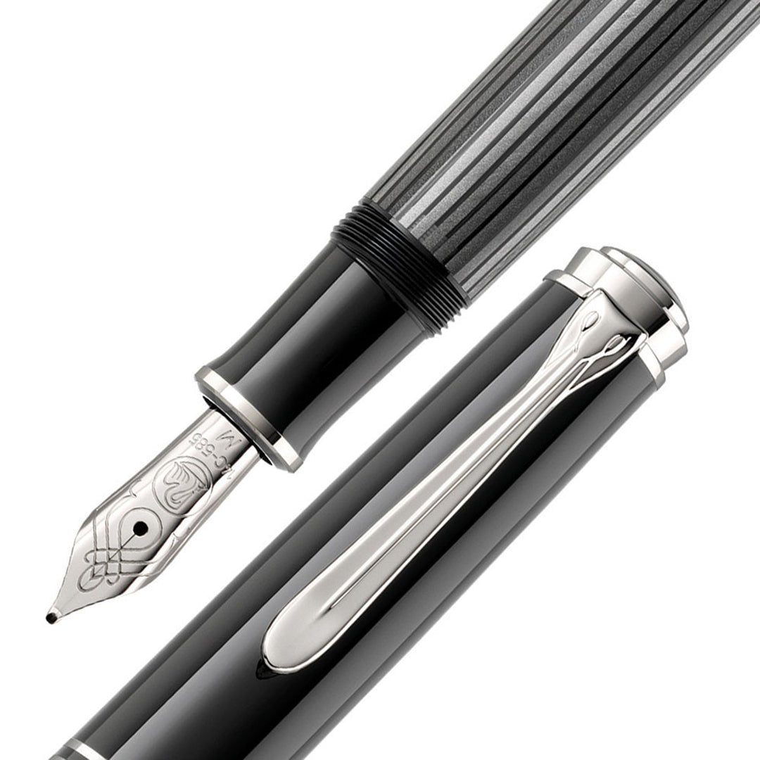 Pelikan Souveran M605 Stresemann Anthracite Fountain Pen - SCOOBOO - PEP_SVRN_M605_STR_ANTH_FPEF_813556 - Fountain Pen